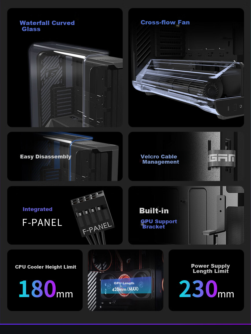 Colorful iGame C25A VORTEX ATX Case (Built-in Crossflow Fan, Magic Cable Management, Quick Installation) 2