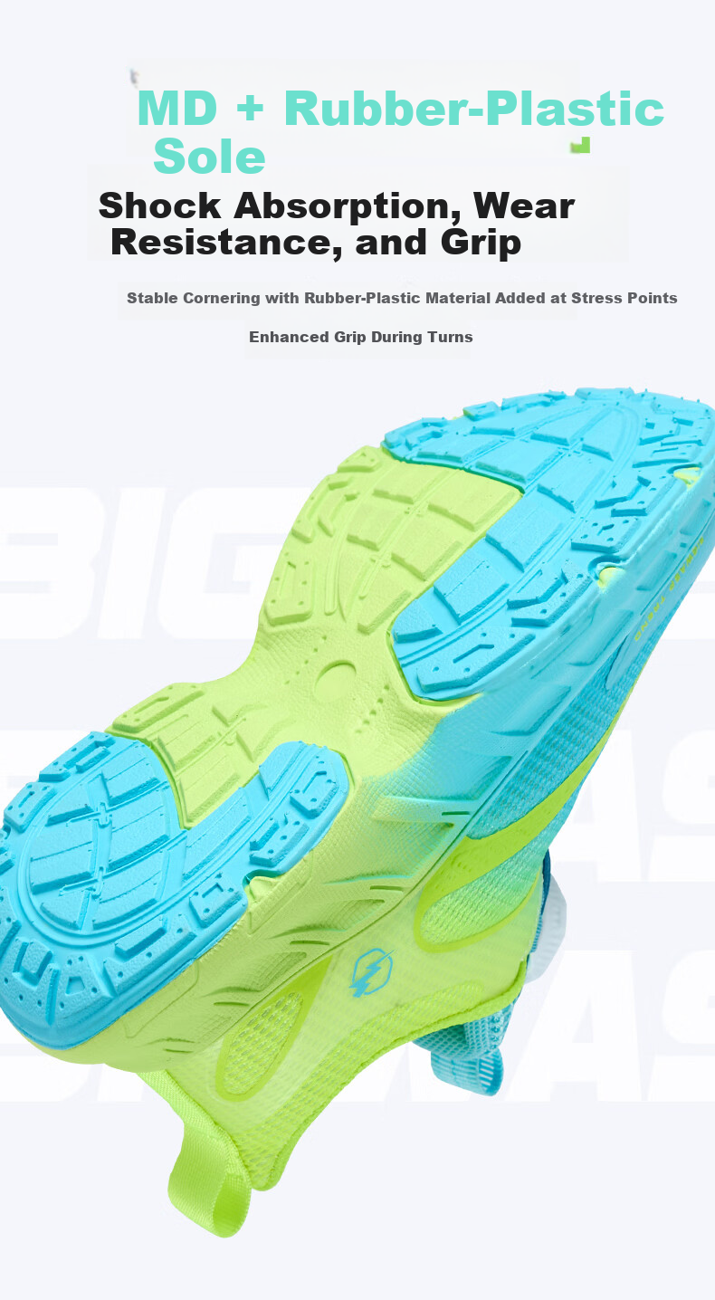 BIG WASP Boys' Running Shoes Children's Sports Shoes D112621528 Twilight Blue (Single Mesh) Size 30 5