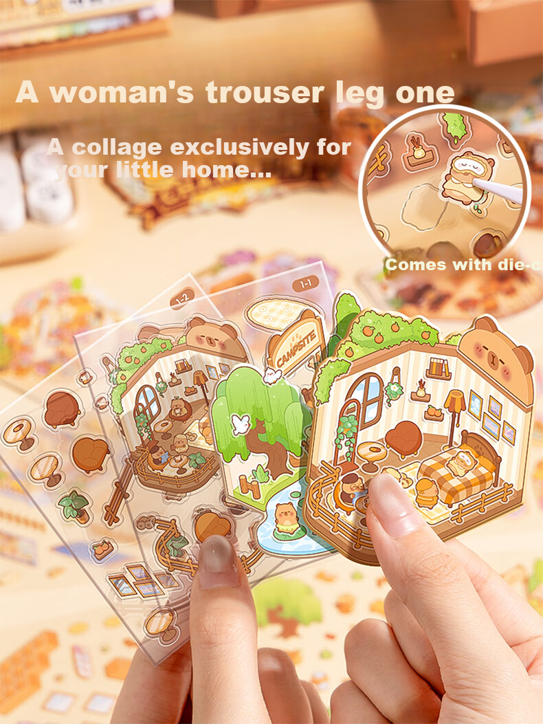 Kaba Bear Capsule Toy Vending Machine Journal Gift Box Set High-Value Girls Children's Set Capybara 2
