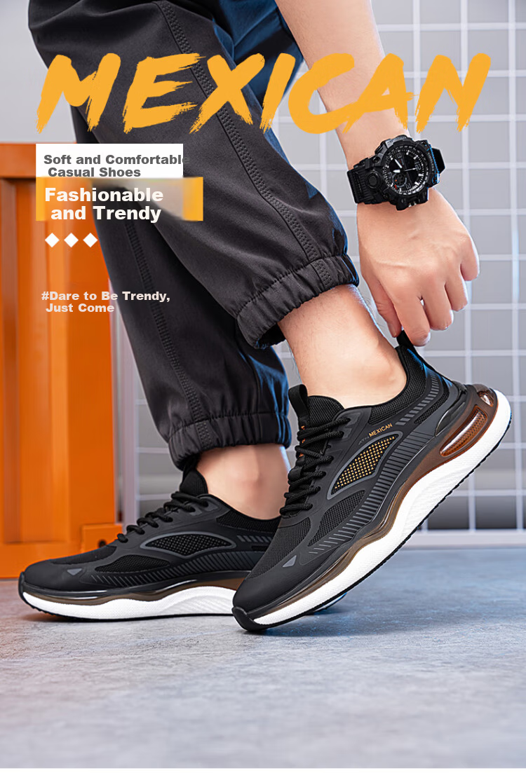 MEXICAN Men's Casual Sneakers Breathable Walking Basketball Running Shoes Beige Size 44 1