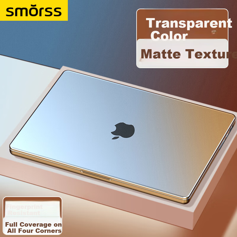 Smorss Matte Protective Case for Apple MacBook Air 13.6-inch M5/M4/M3/M2 2026/25/24/23 Lightweight Frosted Transparent White Laptop Shell