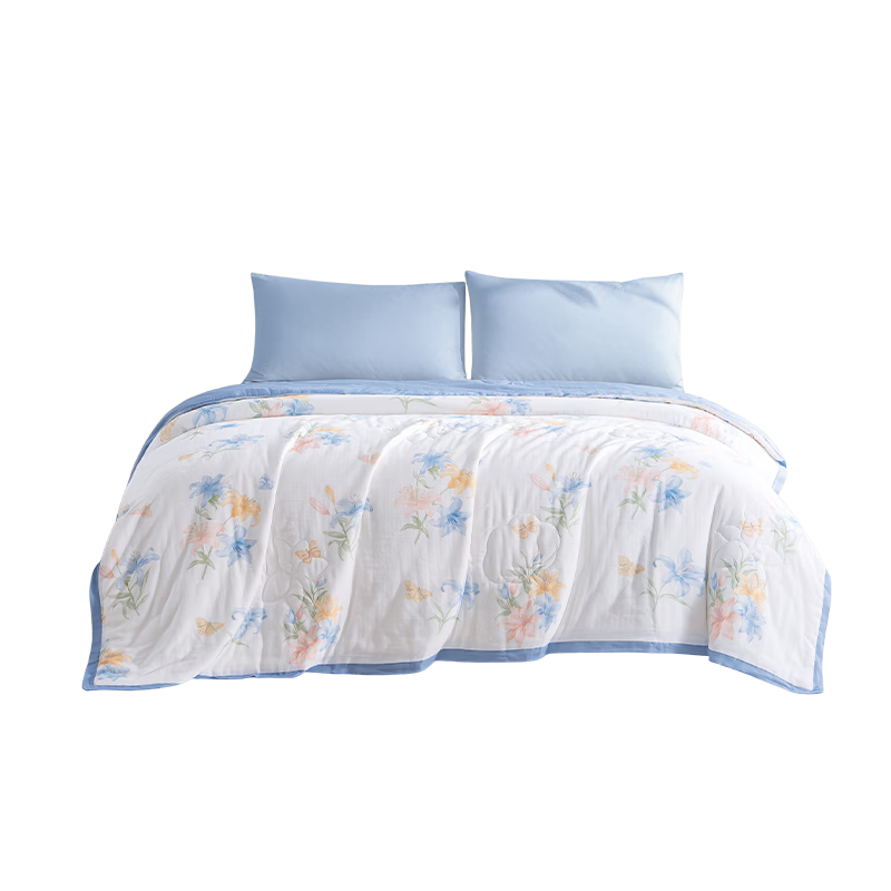 JD Jingzao [Inside and Outside Pure Cotton] Double-layer Gauze Summer Quilt Cotton Thin Quilt Core Air Conditioning Summer Blanket 2x2.3m