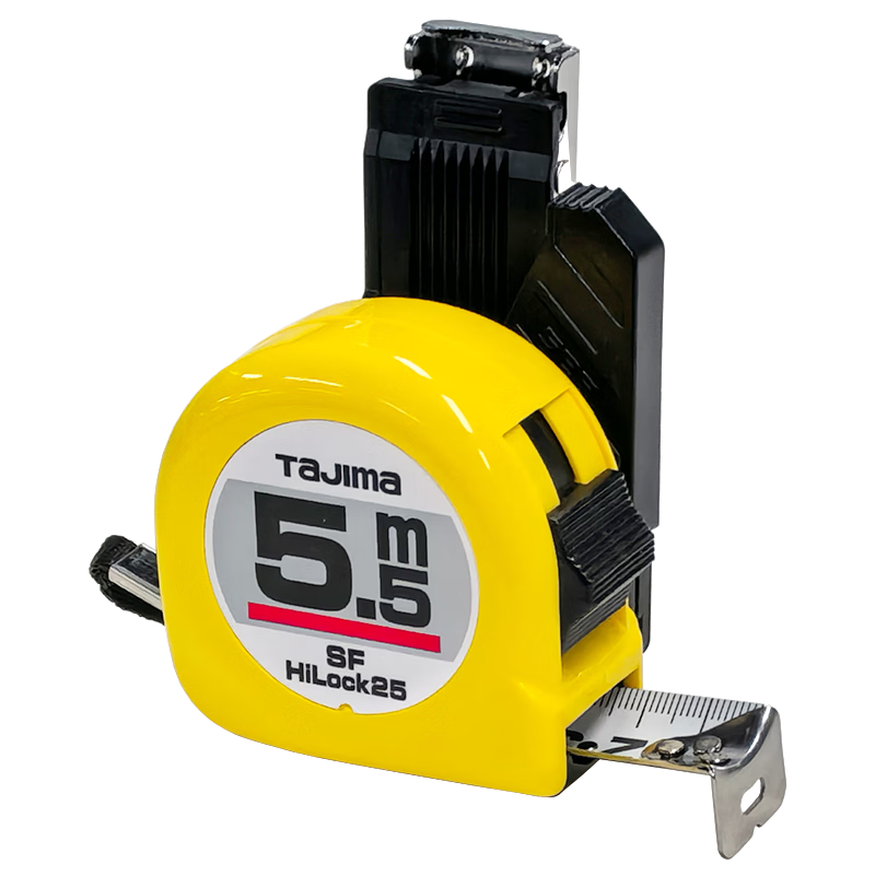 TAJIMA Safety Latch Tape Measure for Woodworking Measurement, 5.5 Meters, 1001-1652