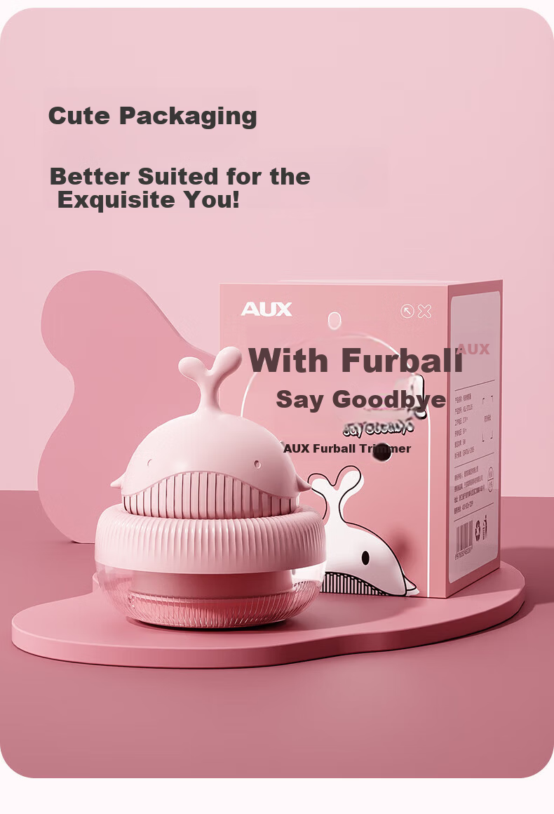 AUX Fabric Shaver Lint Remover Hair Trimmer Clothes Defuzzer Pilling Remover Hairball Remover Pink with 3 Replacement Blades 16
