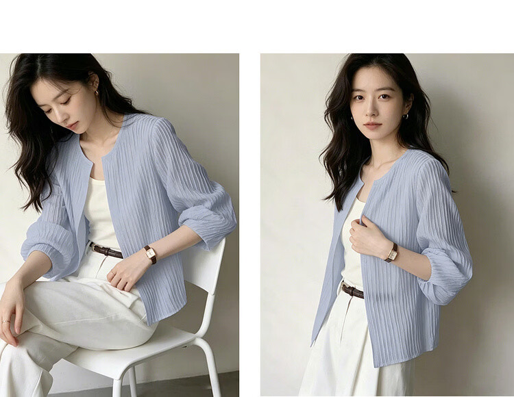 Demana Smooth Tencel Summer Minimalist Plus Size Nine-Sleeve Slimming Loose Shirt Women Premium 14