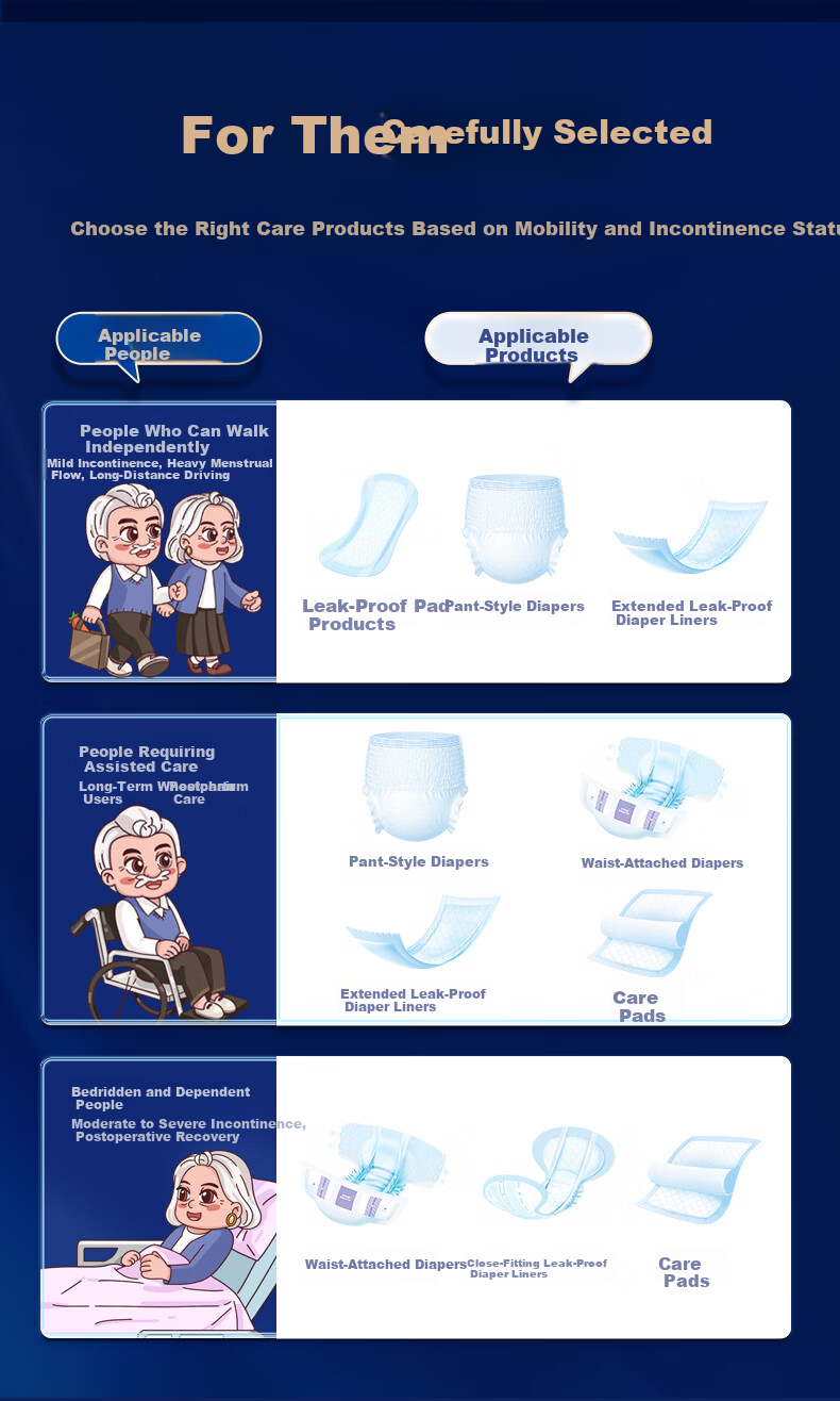 Elderjoy Adult Diapers L48 Pieces Hip Circumference 95-120cm Antibacterial Deodorant Incontinence Pads Postoperative Recovery 9