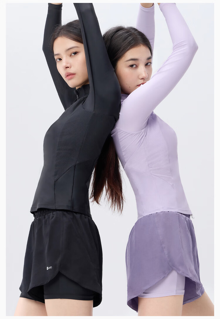 Keep Women's Two-Piece Long Sleeve Sun Protection Swimsuit for Plus Size Girls Conservative Hot Spring Swimwear 925 Black XL 18