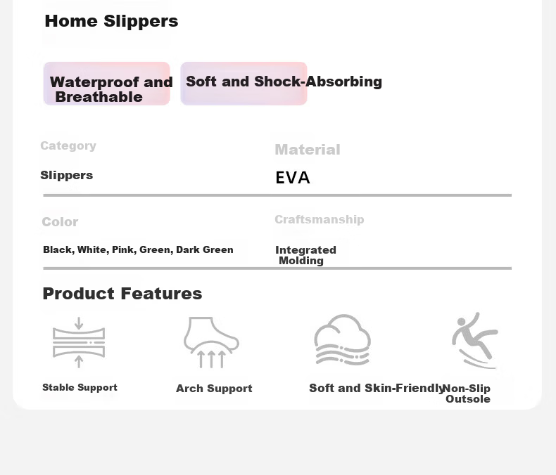 HIPANDA Bath Non-Slip Slippers EVA Soft Sole Home Indoor Outdoor Casual Lightweight Trendy Off-White Size 38-39 4