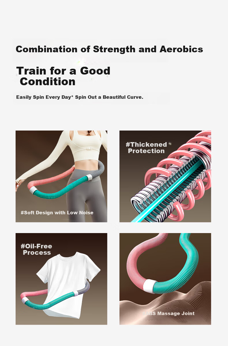 Guifeng Soft Spring Hula Hoop Beginner Fat Burning Slim Waist Weight Loss Abdomen Shaping Fitness Tool 2