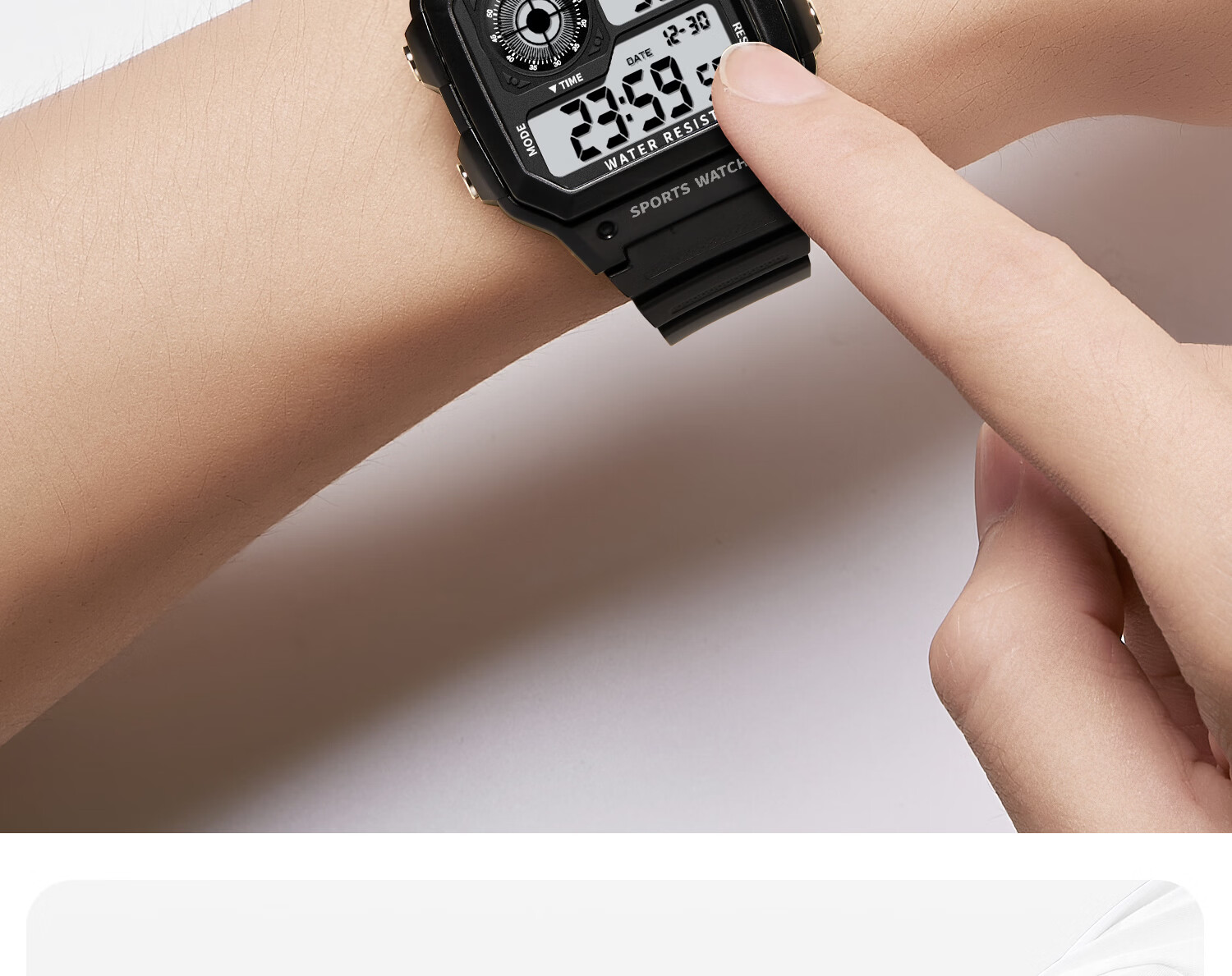 ZGO Men's Vintage Style Digital Watch Student Waterproof Small Square Sports Electronic Watch for High School and Middle School Students 20