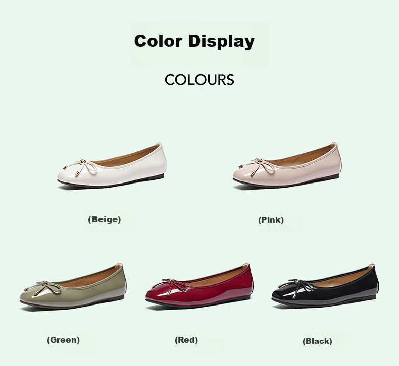 Hotwind Women's Flat Shoes 2026 Spring New Square Toe Red Casual Lightweight Commuter Shoes 3
