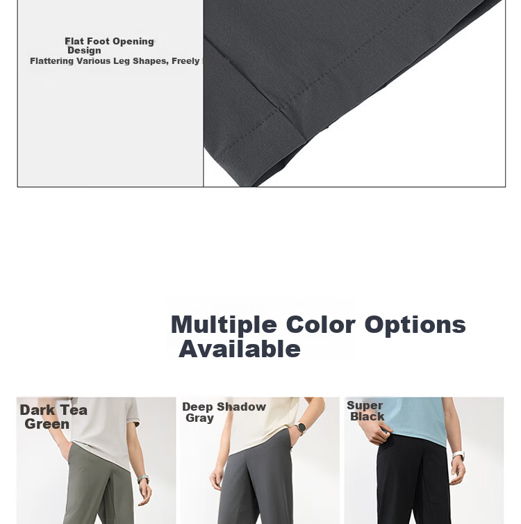 361° Men's Sports Pants Spring Summer New Sun Protection Casual Cool Stretch Straight Leg Trousers 652614713-2 13
