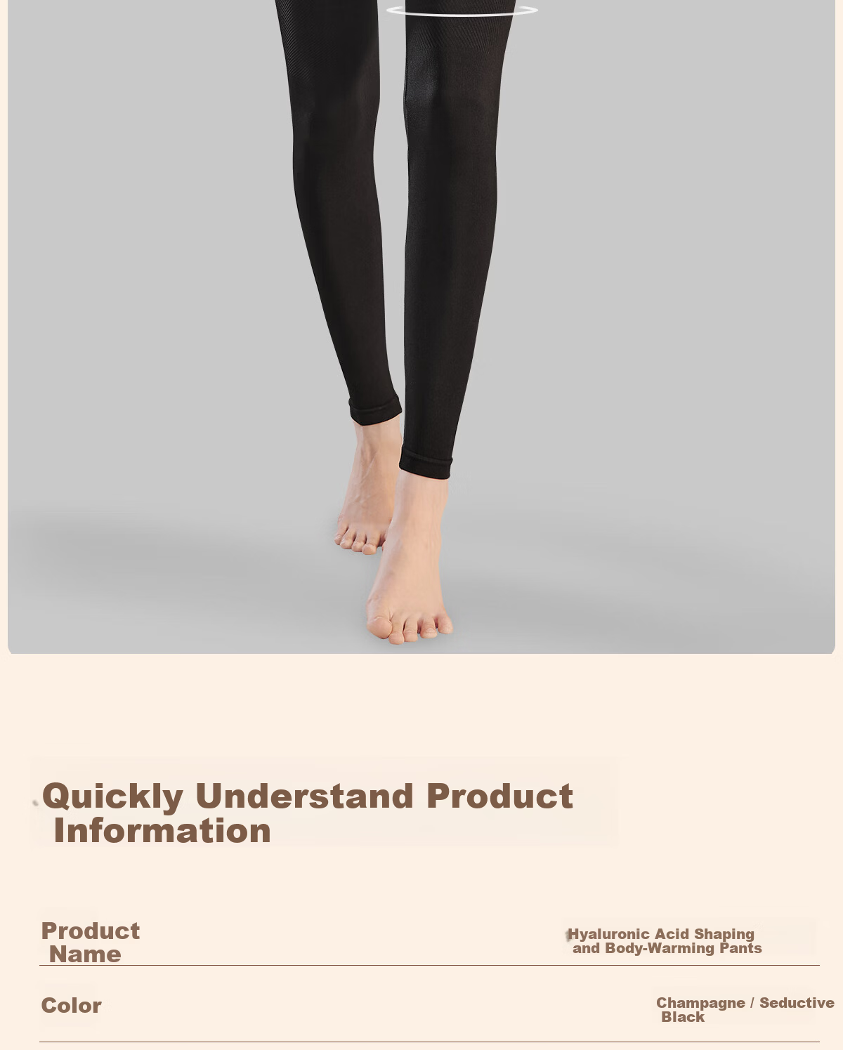 GRACEWELL 26th Anniversary New High-Waist Tummy Control Leggings for Women, Autumn and Spring Inner Pants, Slim Fit, Black, Size L 22