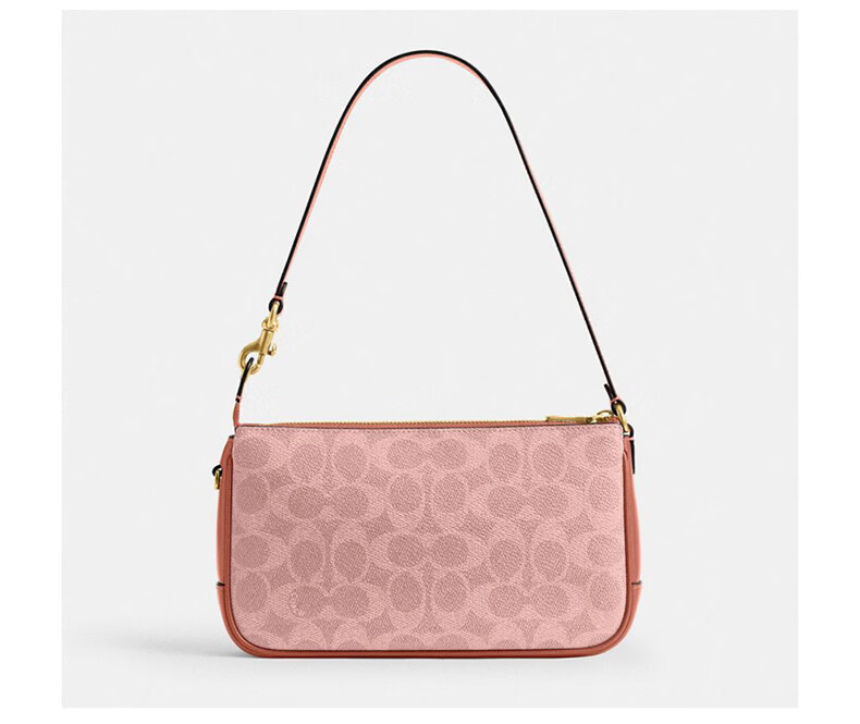 COACH PLAZA Small Pink Women's Handbag Tote Shoulder Bag CCC42 12