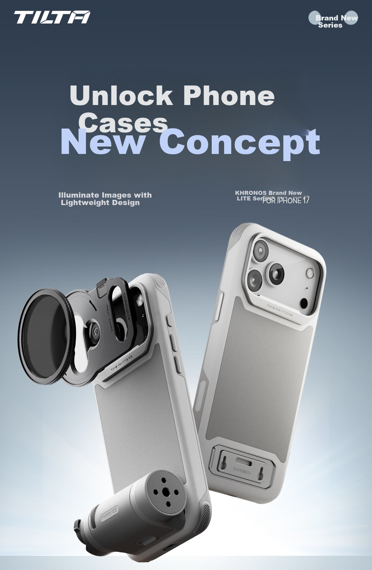 TILTA Iron Head Mobile Phone Cage Compatible with Apple iPhone Air Case New Simple Solid Color Shockproof Camera Button Full Coverage Silicone Protective Case - Black 1