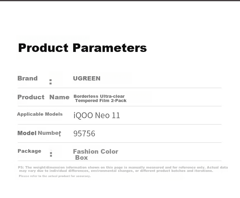 Ugreen [Ultrasonic Instant Unlock] Tempered Glass Screen Protector for iQOO Neo11, Vivo Full-Screen HD Anti-Fingerprint and Sweat-Resistant Film 95756 6