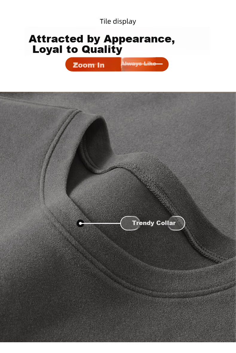 JEANSWEST LIFE Men's Long Sleeve T-Shirt Winter Thick Warm Fleece-Lined Crew Neck Thermal Shirt 16