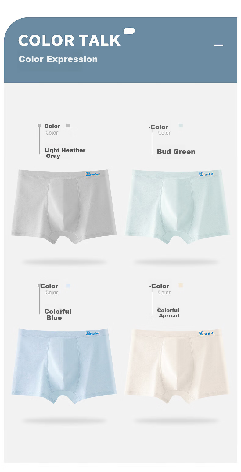 LangSha Youth Pure Cotton Boys Boxer Briefs for Adolescents, Middle and High School Students, Plus Size 15