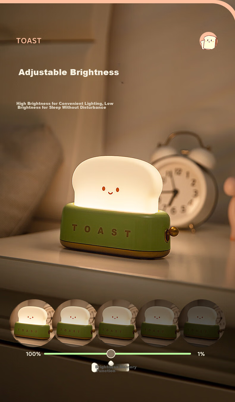 Kongsheng Cartoon Milk Carton Desktop Ornament Year of the Horse New Year's Popular Product USB Rechargeable Silicone Night Light with 3-Level Dimming 5