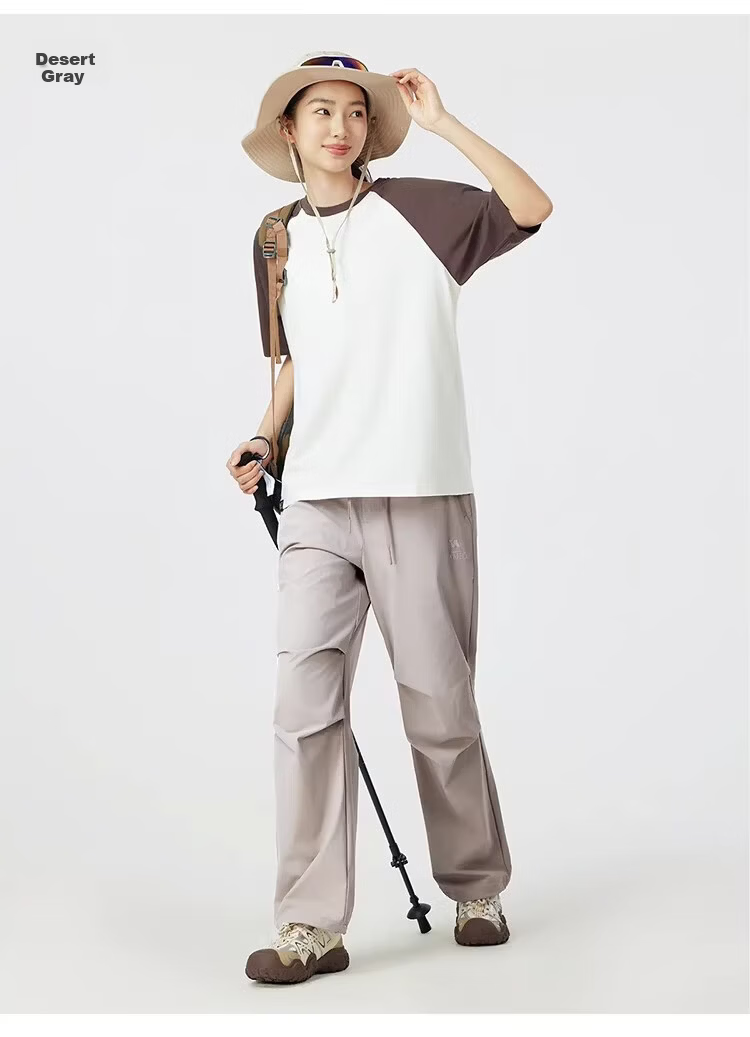 CAMEL Outdoor Quick-Dry Military Pants Women Spring Summer Breathable Cooling Sun Protection Wide-Leg Sports Hiking Mountaineering Pants Men 3032 12