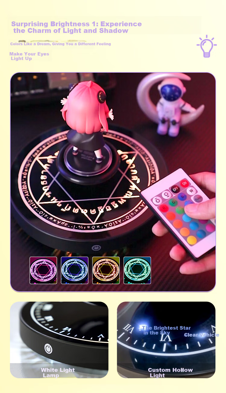 Hengyi Magnetic Levitation Display Stand Tray Bluetooth Playback Toy Model Magic Circle Light Base New Year Gift 6