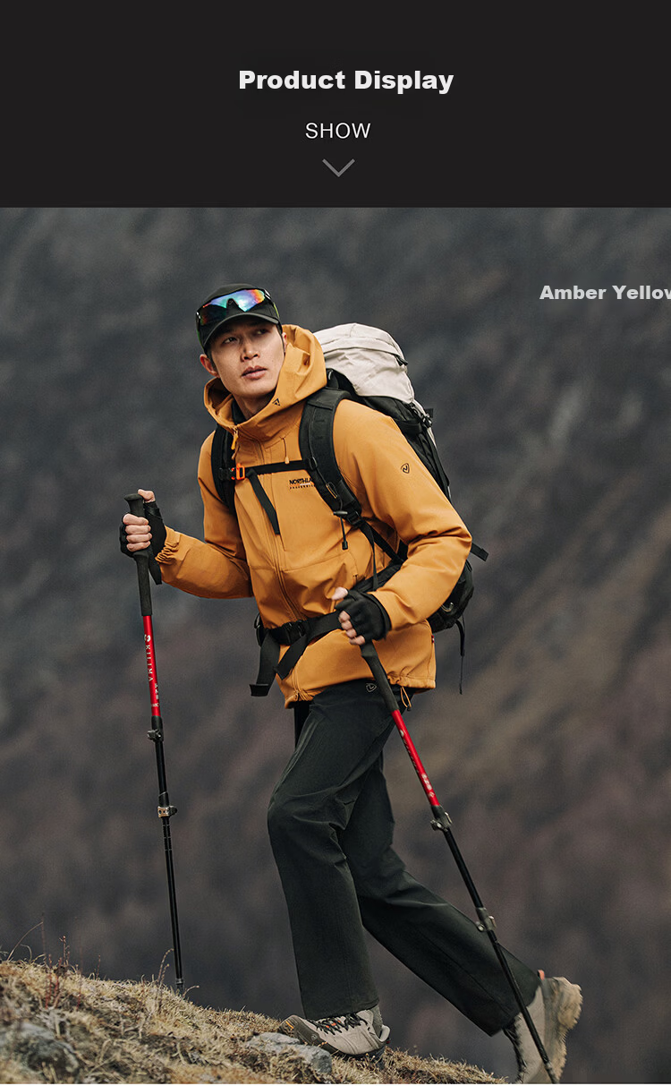 NORTHLAND 【Gangren 3】Men's Softshell Jacket 2026 New Outdoor Three-Proof Wear-Resistant Hiking Mountaineering Softshell Coat 9