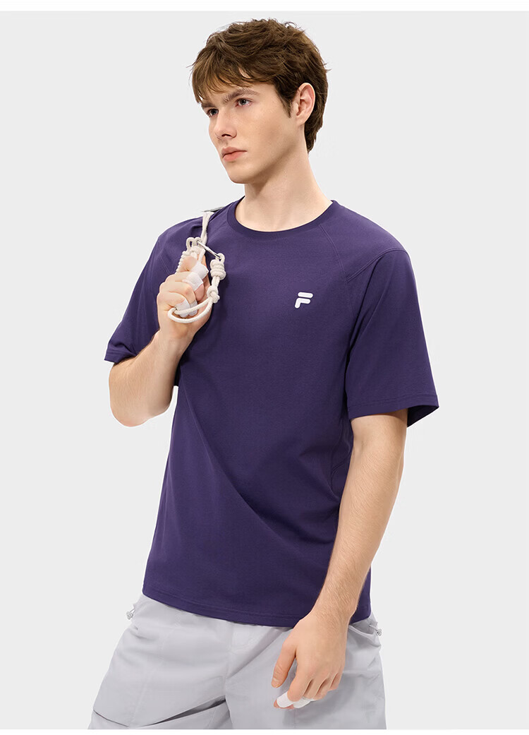 FILA Official Trendy Couple Knitted Dopamine Short Sleeve T-Shirt 26 Summer Quick-Dry Sports Tee 68