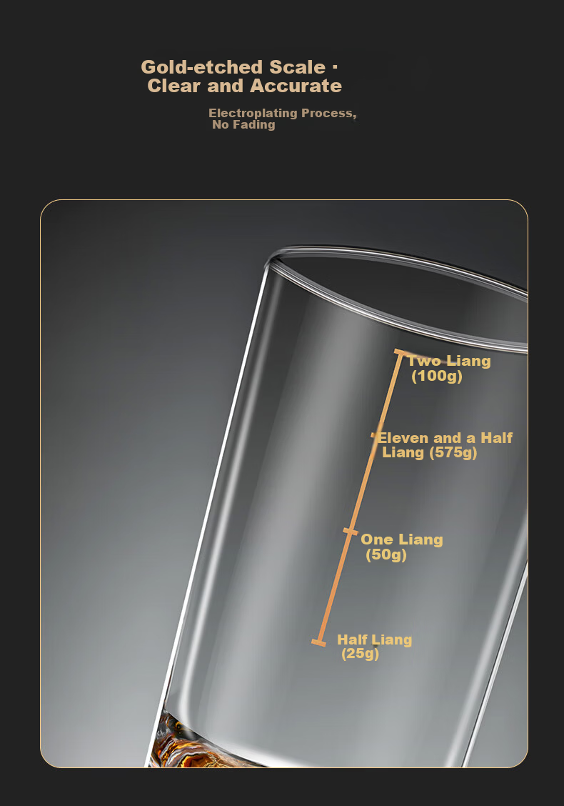 CRISTALGLASS Jinshan 60ml White Liquor Glass Set High-End Home Glassware with Graduated Decanter and Six Small Cups 10