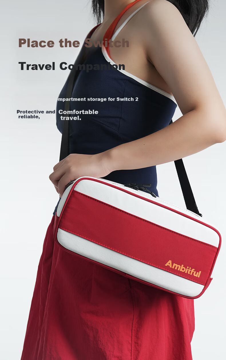 AMBITFUL Zhijie G2 Compatible Switch 2 Storage Bag Game Console Protective Case Multifunctional Portable Storage Pouch Large Capacity Shockproof Bag 3
