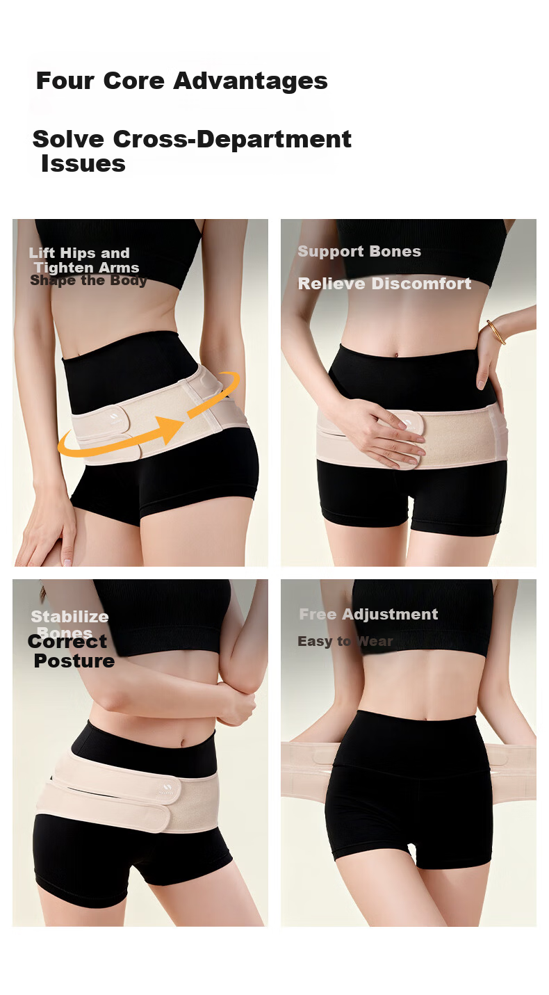 NAILEKESI N Medical Sacroiliac Joint Lumbar Support Belt Postpartum Pelvic Tilt Corrector Tailbone Hip Repair Stabilization Belt M 3