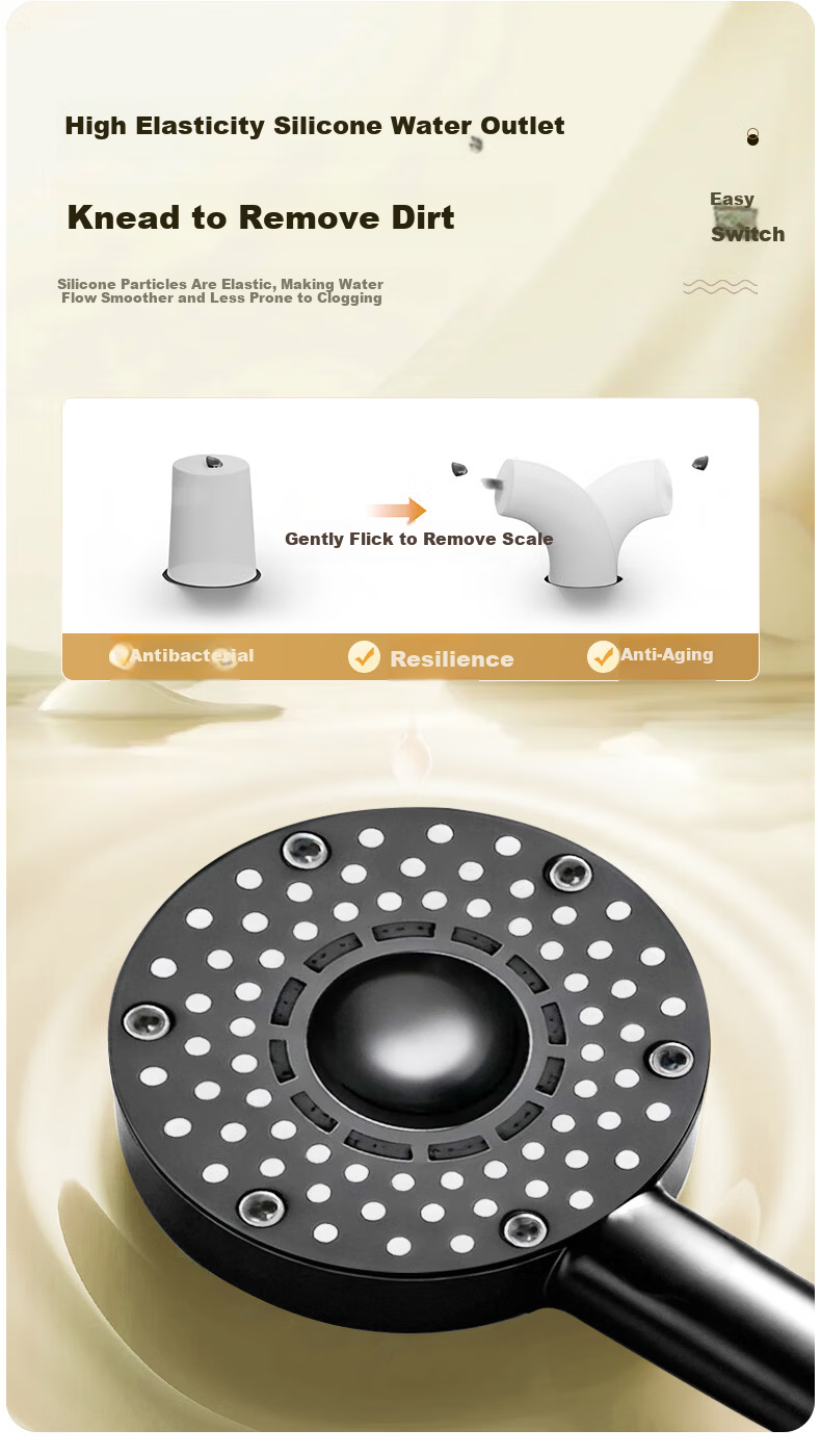 Jingmi Premium Handheld Shower Head Single Nozzle Pressure Boosting Bathroom Spray Five-Mode Water Purification Filter Shower Head 7