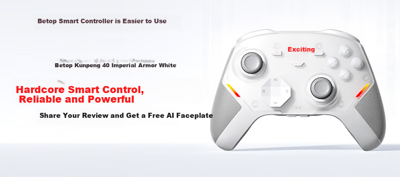 Betop Kunpeng 40 Wireless Game Controller AI Smart Control Vibration Motion Star Flash Bluetooth Controller for Xbox PC Mobile Steam TV NS Switch 2 Genshin Impact 1