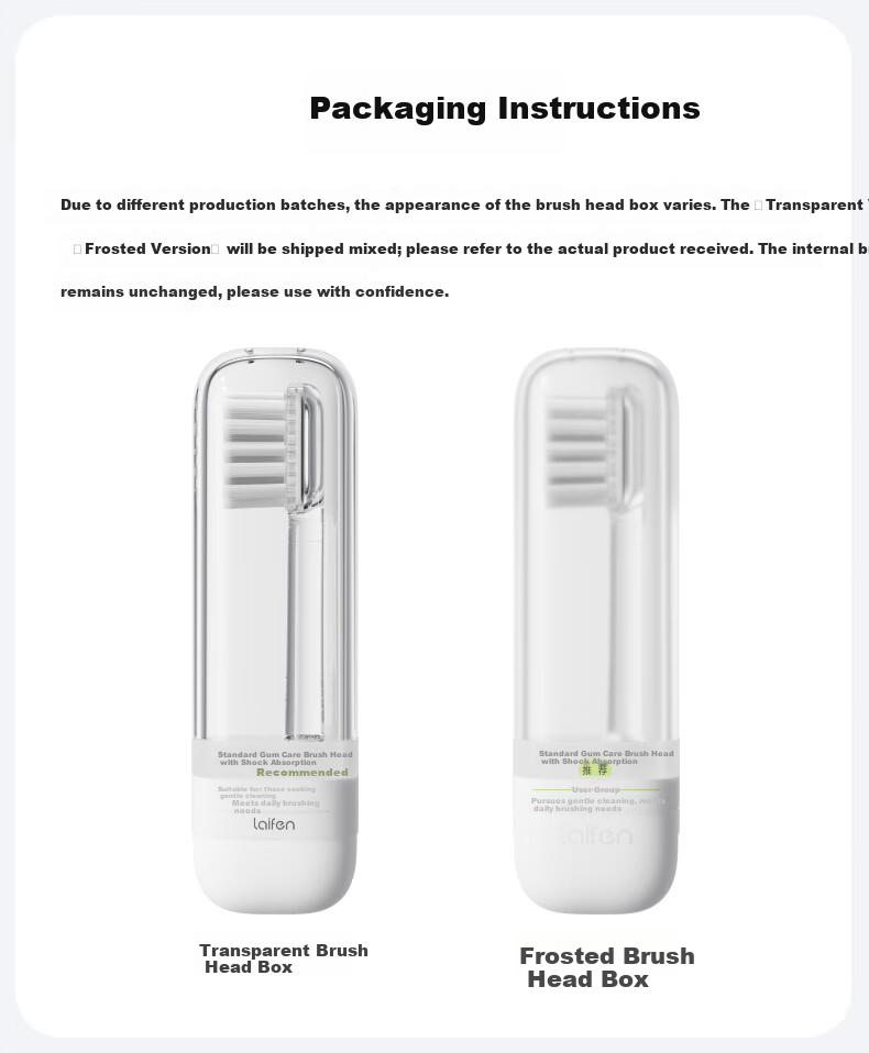 LAIFEN Electric Toothbrush Official Mini Brush Heads 3-Pack Comfortable Cleaning Edition Birthday Gift 5
