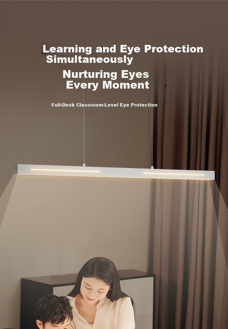GUJIA Restaurant Pendant Light Linear Dining Bar Eye Protection Full Spectrum Light Source White 100CM - Tri-color [Installation Included] 1