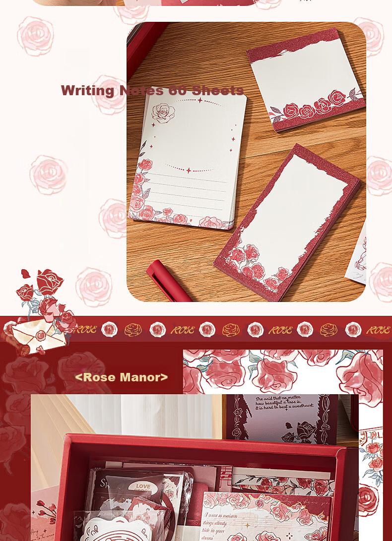 Kaba Bear Envelope Stationery Journal Gift Box High-Value Creative Notebook Original Birthday Holiday Gift 164-Piece Set Ink Dance Butterfly 12