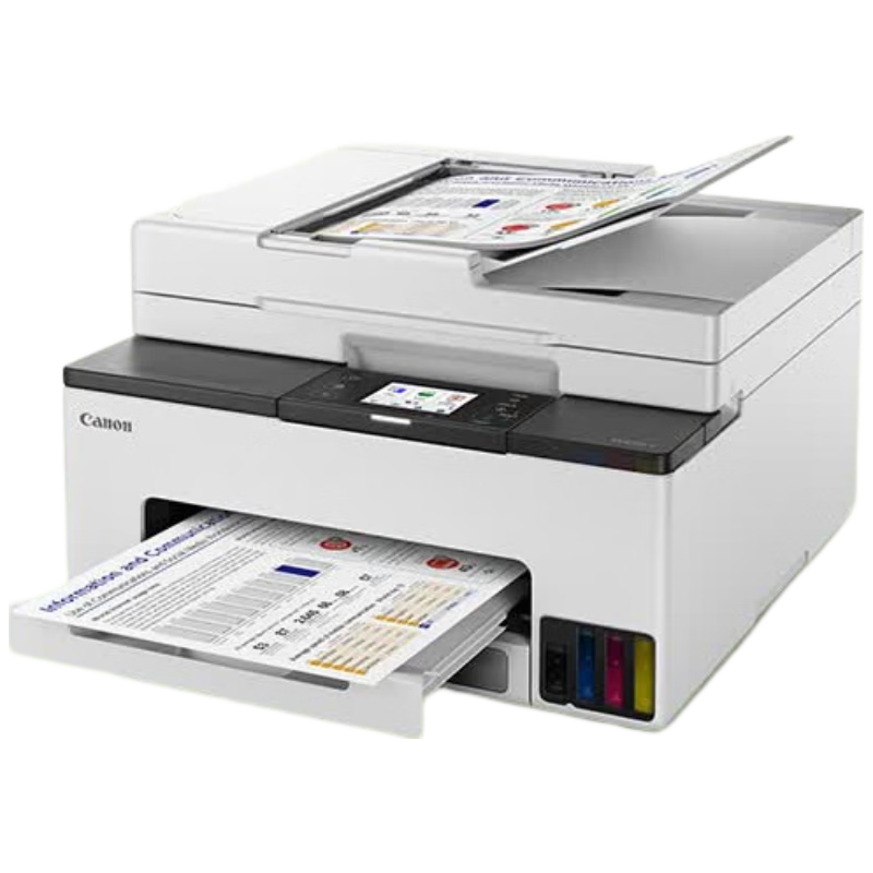 Canon GX2080 A4 Commercial Color Inkjet Duplex Fax All-in-One Printer with Standard Accessories + 500 Sheets Copy Paper for Home Office