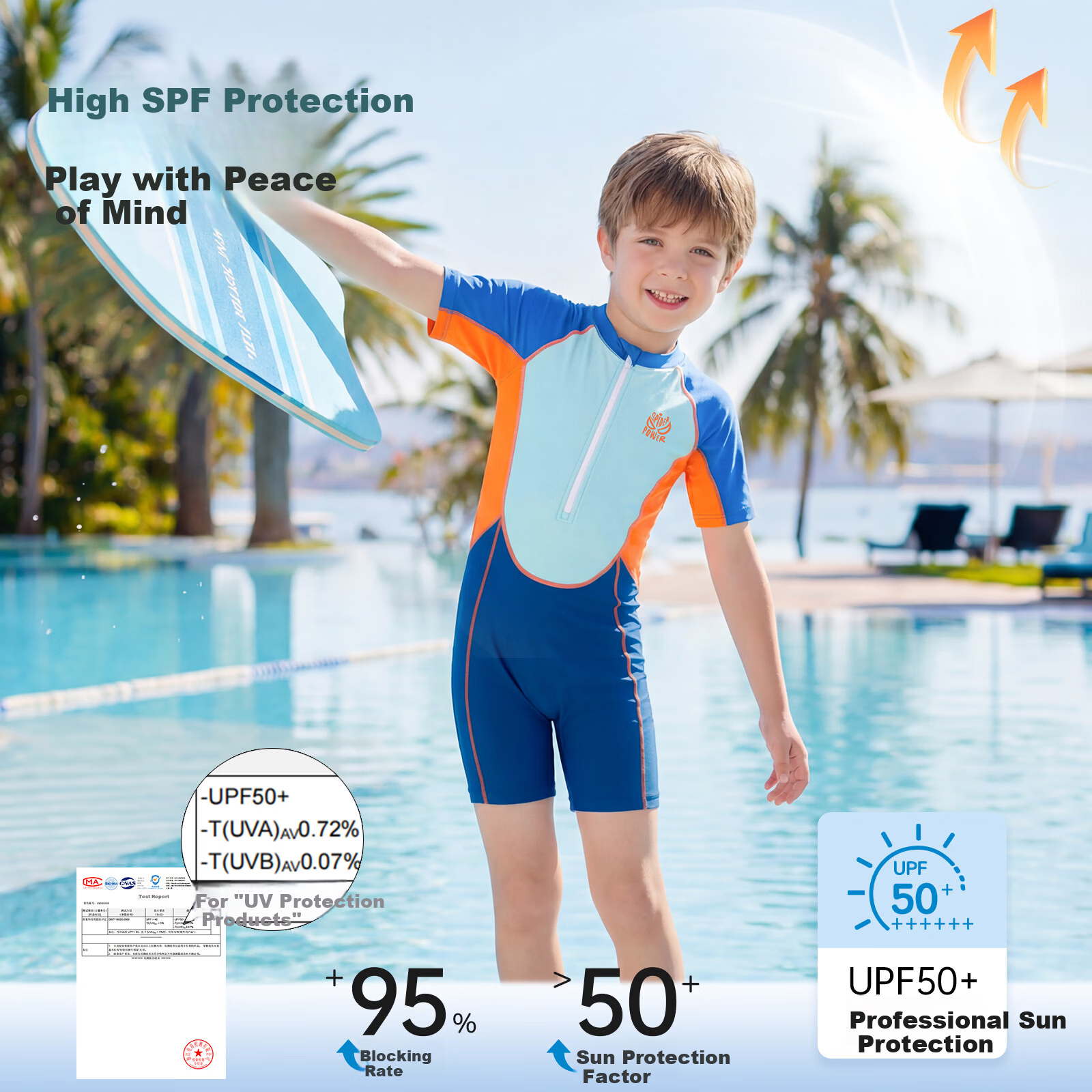 Disney Boys' Kids' Professional One-Piece Swimsuit D36002S2G Blue Size 140
