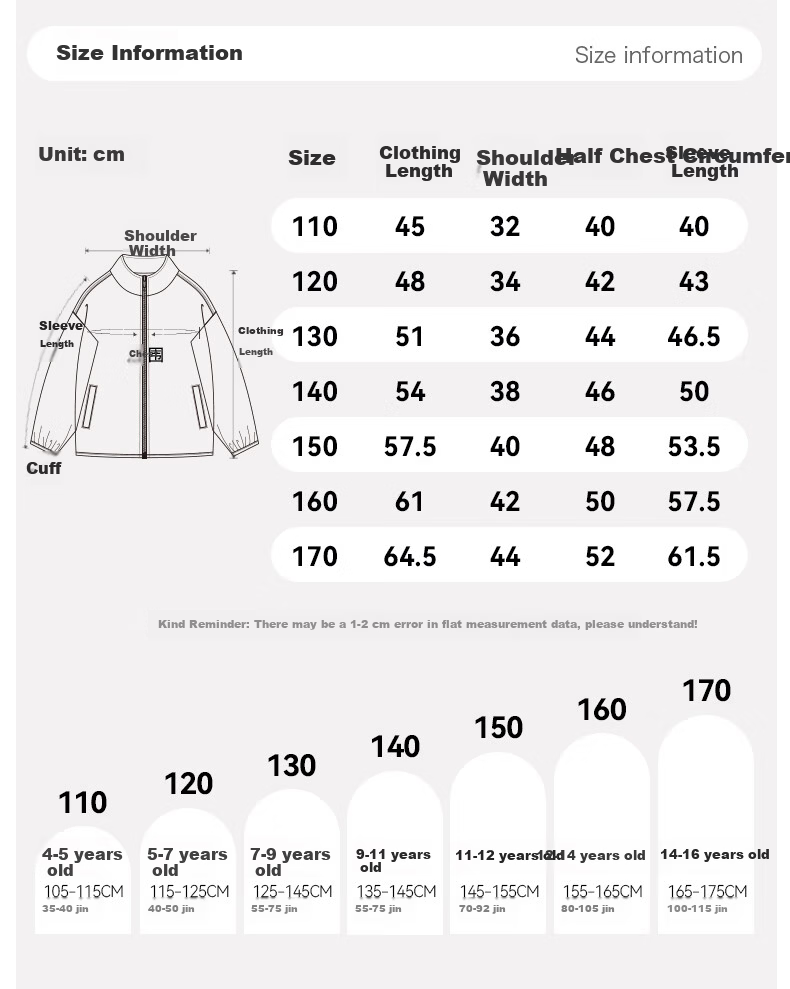 JEANSWEST Kids Boys Autumn Winter 2025 New Fleece Jacket Outerwear Girls Warm Winter Clothing 10