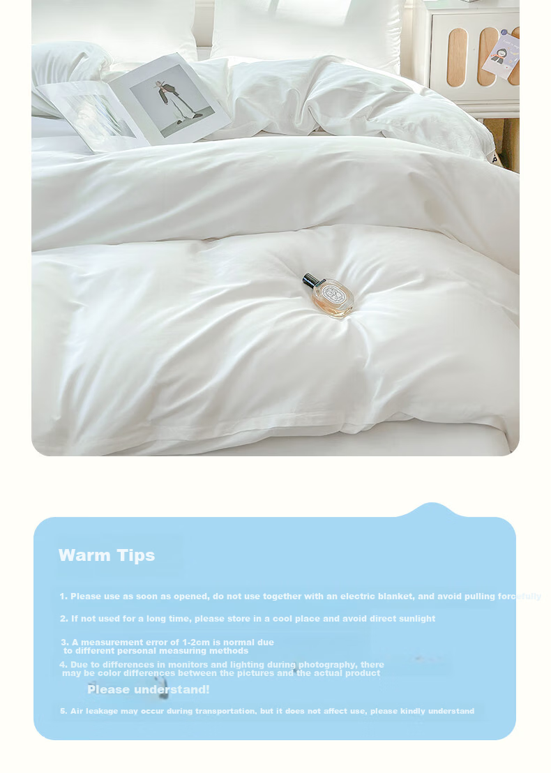 Qihaiqiu Disposable 4-Piece Bedding Set Thickened Disposable Bed Sheet and Duvet Cover Portable Hotel Double Travel Business Trip 11