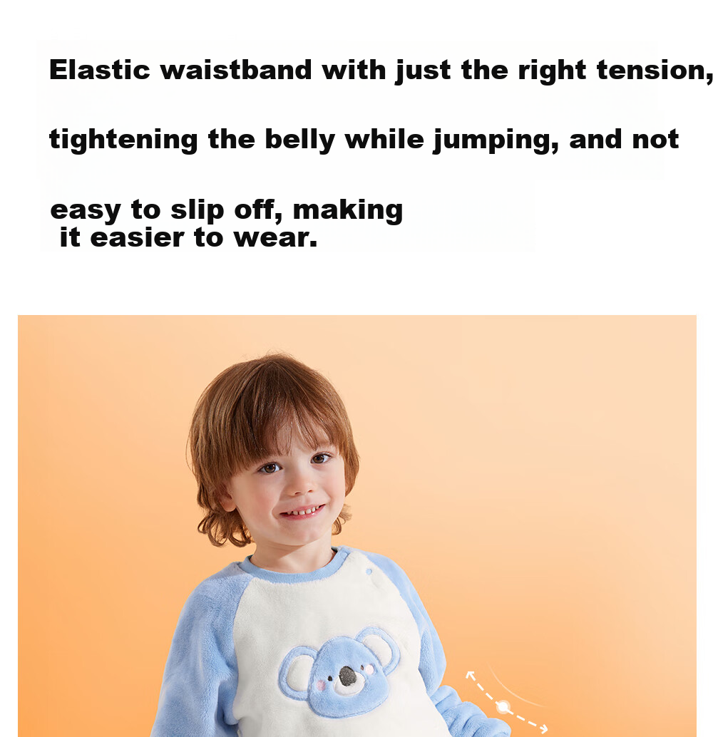 Betis Children's Winter Pajamas New Baby Homewear Set Flannel Fleece Thickened Warm Boys Girls 25