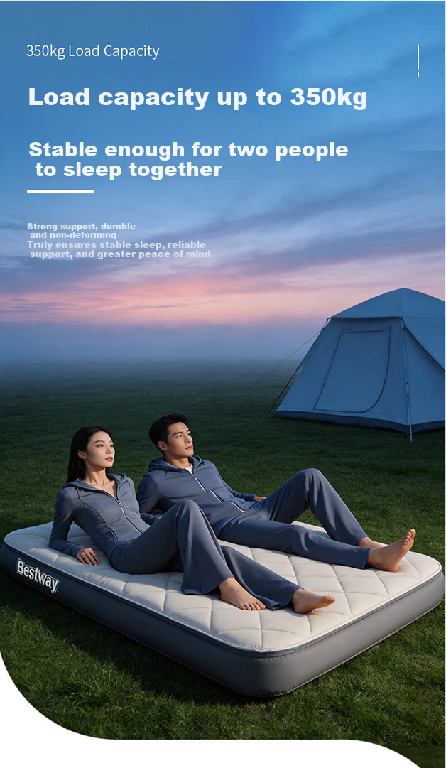 Bestway TPU Spiral Strap Inflatable Mattress Double Outdoor Camping Sleeping Pad Upgraded 6965W 9