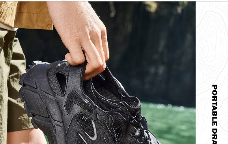 361° Men's Summer Sports Sandals Outdoor Beach Casual Soft Sole Water Hiking Shoes 672626766-3 22
