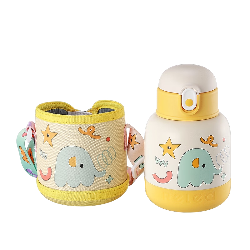 RELEA Kids Insulated Water Bottle Large Capacity 316L Stainless Steel Straw Cup Baby Sippy Cup Birthday Gift