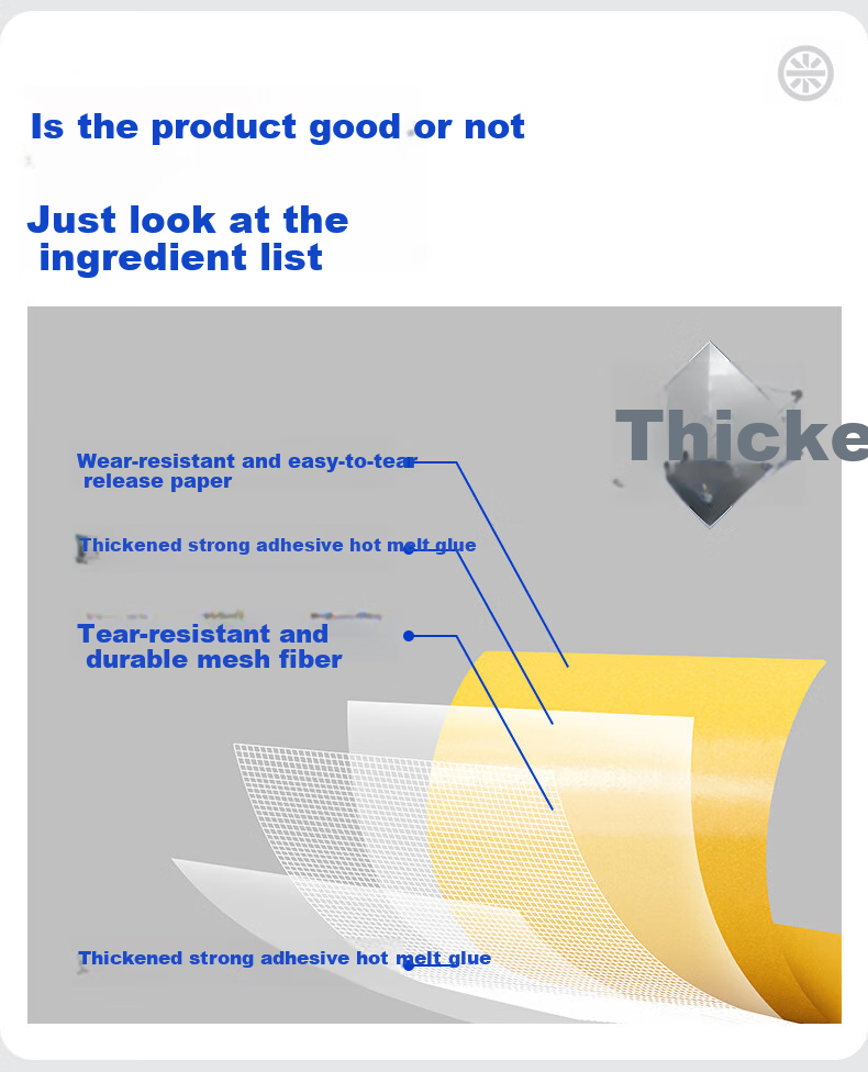 Mileqi Strong Double-Sided Tape, High Adhesion, No Residue, Wedding and Home Decoration, Carpet Fixing Anti-Slip Yellow 30mm x 10m [1 Roll] 11