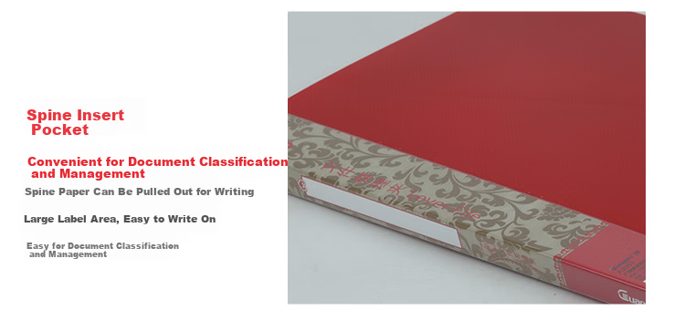 GuangBo High-Quality Double Strong A4 File Folder/Colored Document Folder Red A2052 6