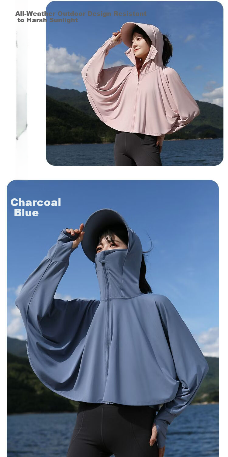 Combo Women's Summer Thin UV Protection Sun Shirt Mesh Loose Shawl Ice Silk European Style Sun Protection Skin Jacket 15