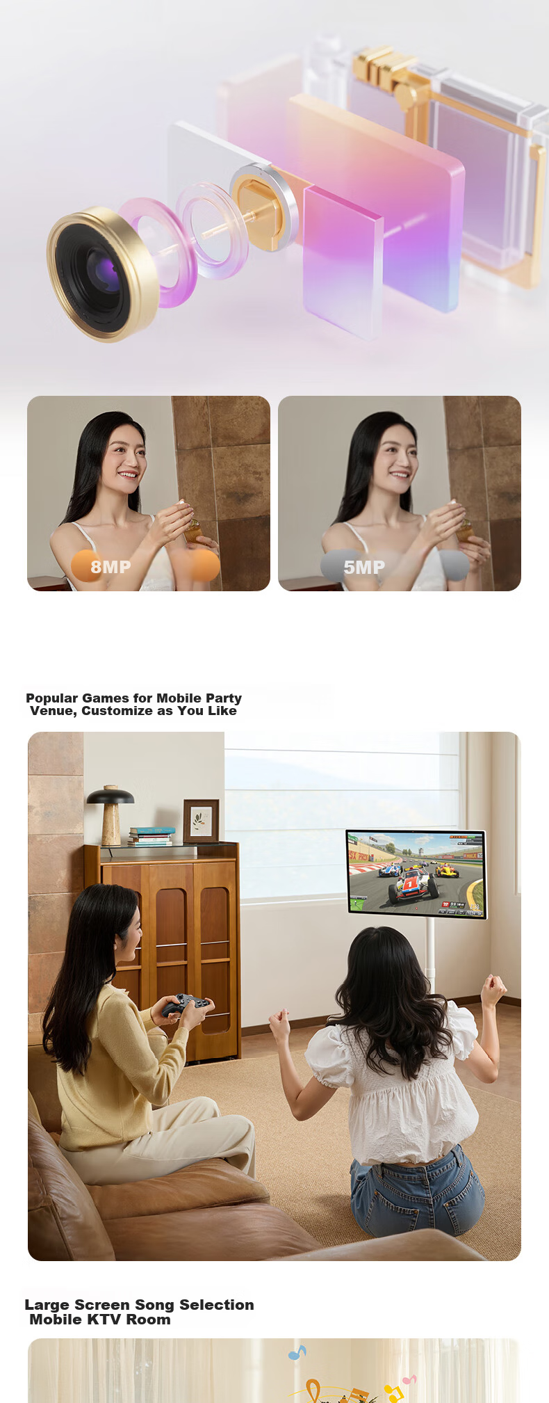 Skyworth 27-inch Touchscreen Mobile TV 4K Decoder Bestie Machine 520 Girls Gift All-in-One Device Flexible Screen Tablet Parent-Child Screen JD Self-operated National Subsidy N20Pro+ 16