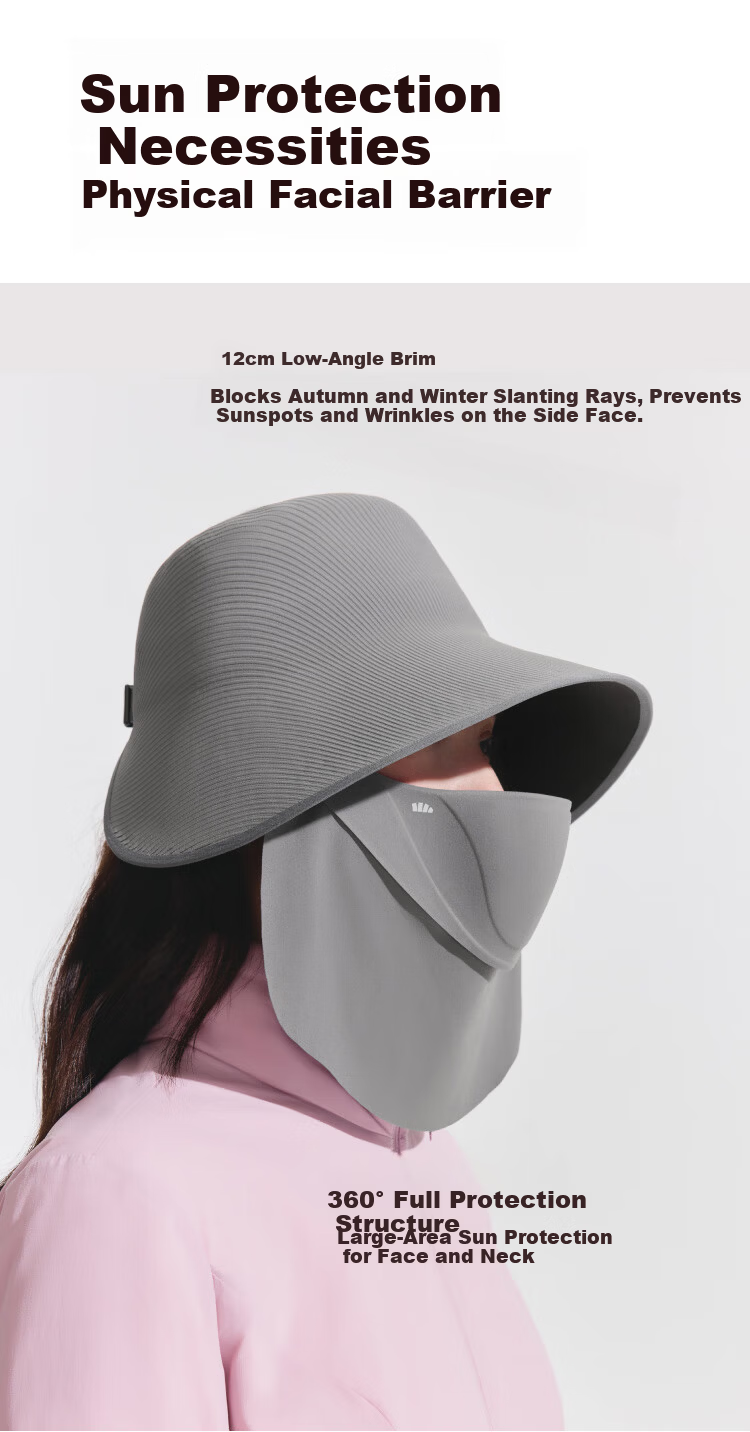 Beneunder Winter Sun Protection Hat with Magnetic Face Mask, Bucket Hat for Men and Women, Black 9