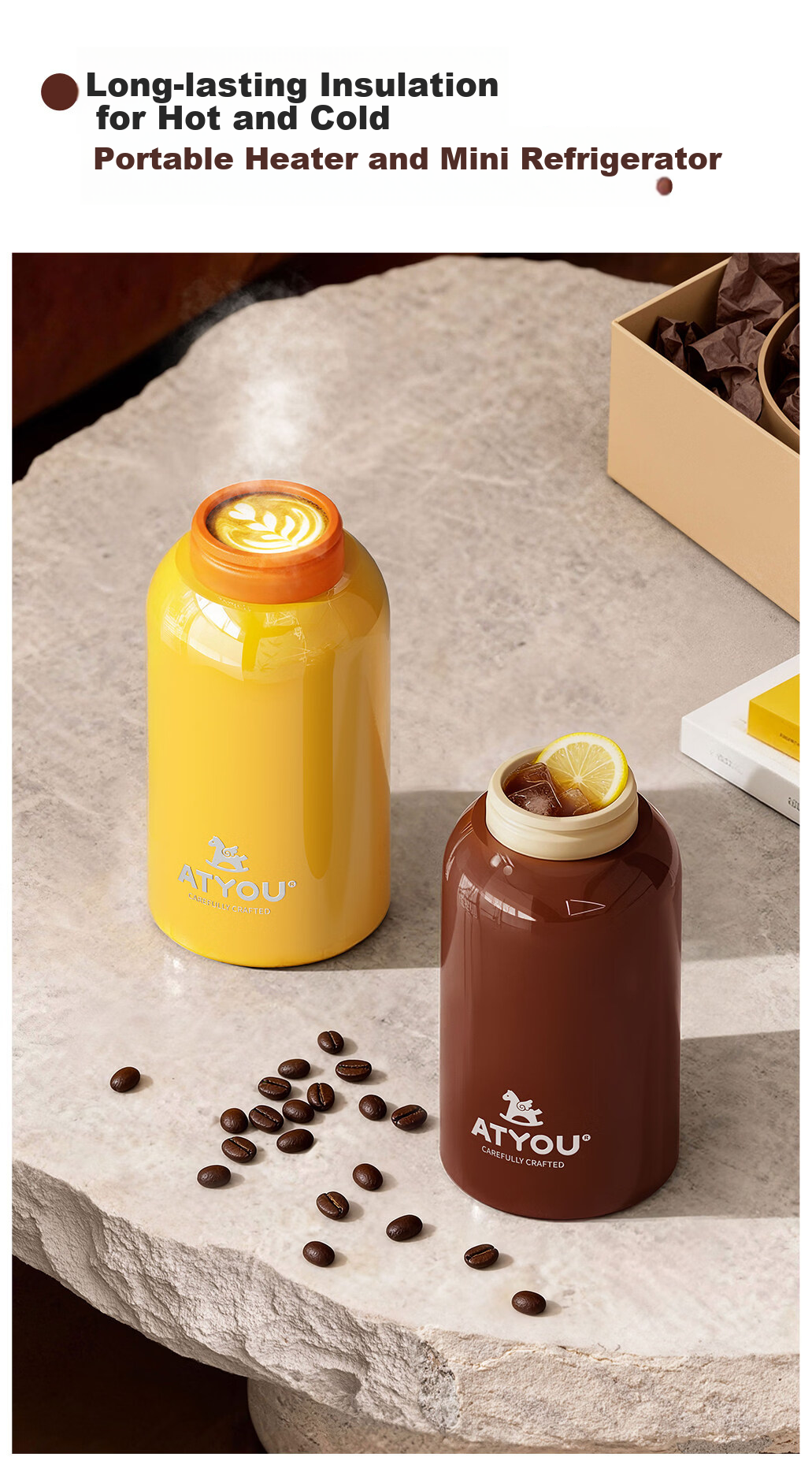 ATYOU Mini Insulated Coffee Cup for Women High-Value Small Portable Pocket Water Bottle Gift 26 New Model 9
