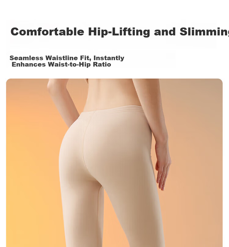 Bingxue Kapok Women's Warm Fleece Cashmere Thickened High-Waist Slim Fit Antibacterial Mite-Resistant Thermal Leggings 13